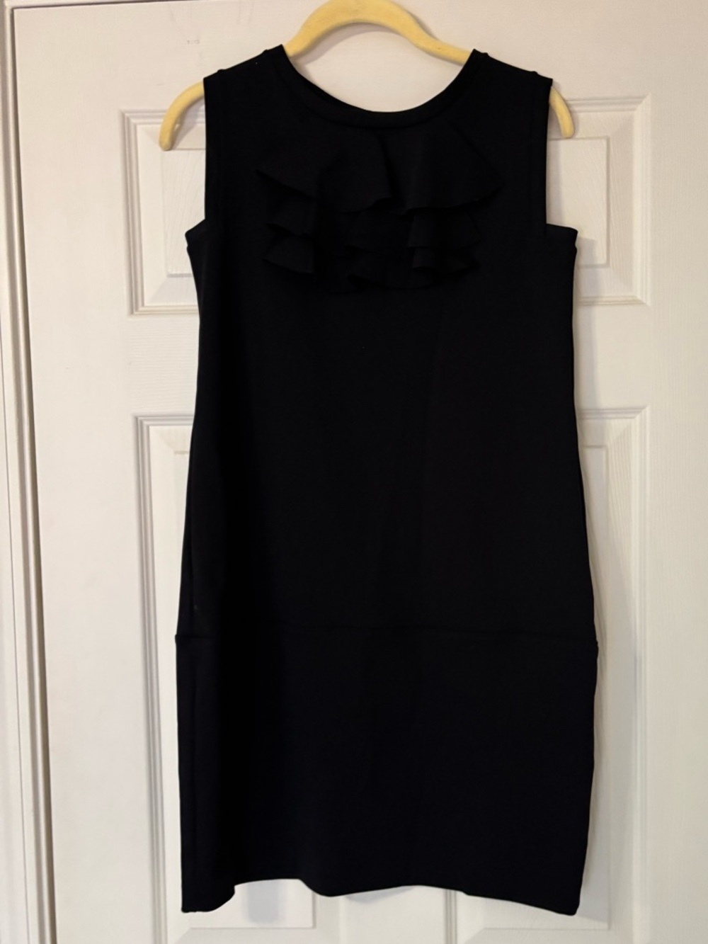Elegant Black Ruffle Sleeveless Mini Dress